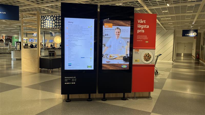 Black Single Sided Restaurant Totem: Sweden - Älmhult